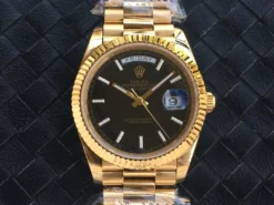 Rolex Day-Date Ref. m228238 Black Dial Fluted Bezel