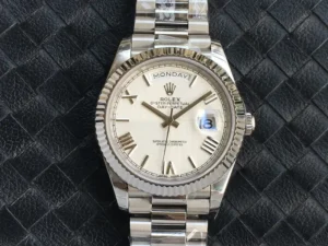 Rolex Day-Date Ref. m228238 Quadrant Texture White Dial