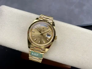 Rolex Day-Date Ref. m228238 Gold Dial Fluted Bezel