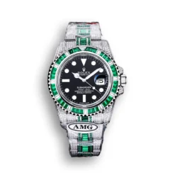 Rolex Submariner Iced Out Ref.116610LN 40mm Black Dial Green Bezel