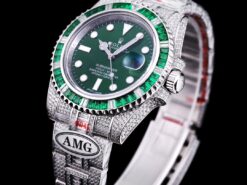 Rolex Submariner Iced Out Ref.116610LN 40mm Green Dial Green Bezel