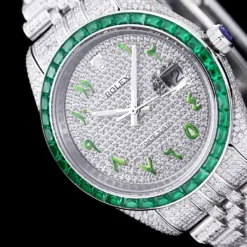 Rolex Datejust Ref.126300 41mm Dial Arabic Bezel Green