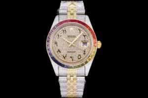 Rolex Datejust Ref.126300 41mm Arabic Dial Full-Diamond Rainbow