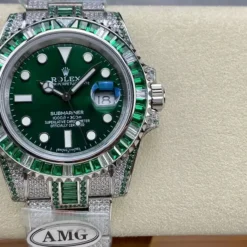 Rolex Submariner Iced Out Ref.116610LV Green Dial Green Bezel