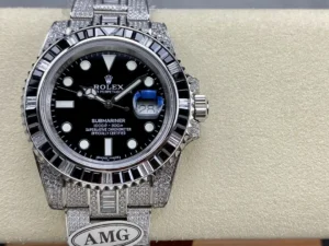 Rolex Submariner Iced Out Ref.116610LN 40mm Black Diamond Bezel