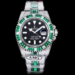Rolex Submariner Iced Out Ref.126610LV Dial Black