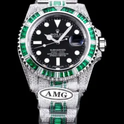 Rolex Submariner Iced Out Ref.126610LV Dial Black