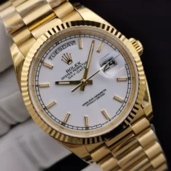 Rolex Day-Date Ref. 128238 36mm White Dial Yellow Gold