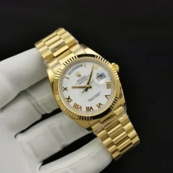 Rolex Day-Date Ref. 128238 36mm White Roman Dial Yellow Gold