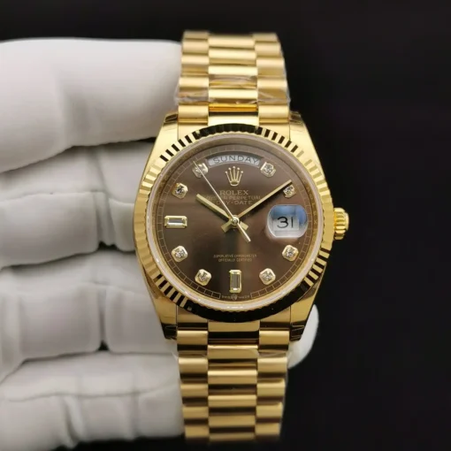 Rolex Day-Date Ref. 128238 36mm Chocolate Dial Yellow Gold