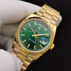 Rolex Day-Date Ref. 128238 36mm Green Dial Yellow Gold