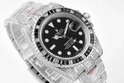 Rolex Submariner Iced Out Ref.116610LV Water Ghost SE Black Dial