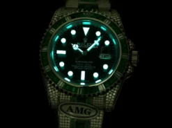 Rolex Submariner Iced Out Ref.116610LN 40mm Black Dial Green Bezel