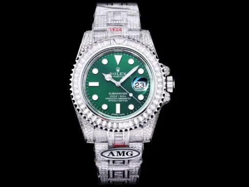 Rolex Submariner Iced Out Ref.116610LV 40mm Green Dial