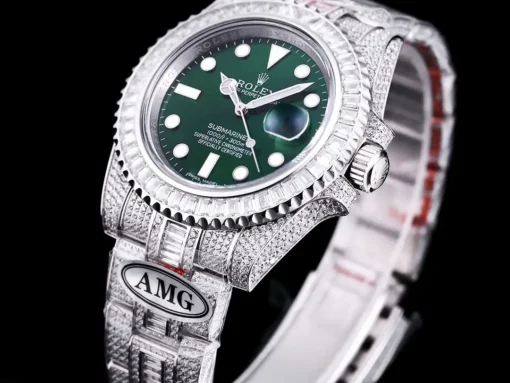 Rolex Submariner Iced Out Ref.116610LV 40mm Green Dial