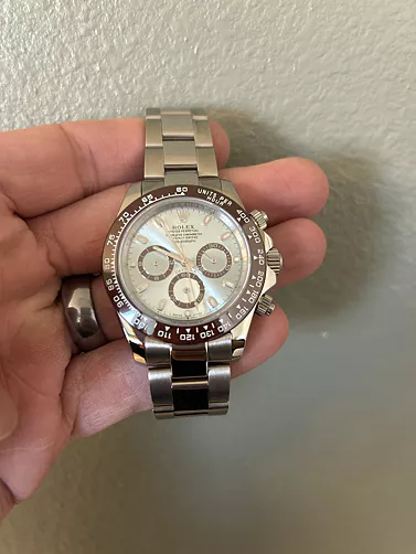 Daytona 40 mm Ice blue Dial 116506 "Platona" photo review
