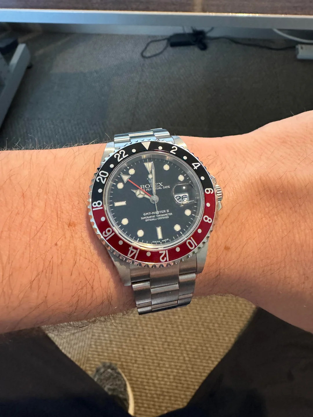 GMT-Master II 40mm Dial Black 16710 “Coke” photo review