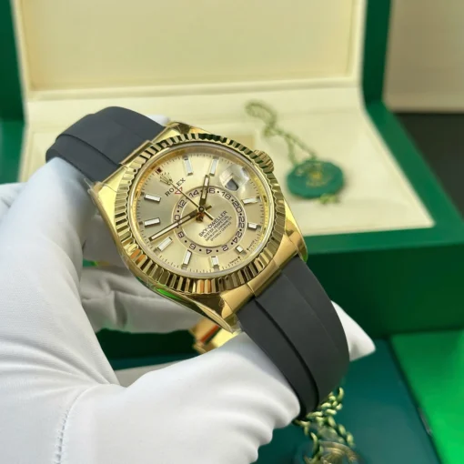 Rolex Super Clone Sky Dweller 42 mm Champagne Dial 336238 3