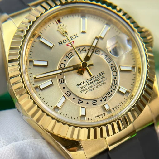 Rolex Super Clone Sky Dweller 42 mm Champagne Dial 336238 5