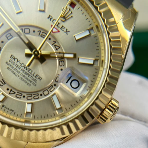 Rolex Super Clone Sky Dweller 42 mm Champagne Dial 336238 7