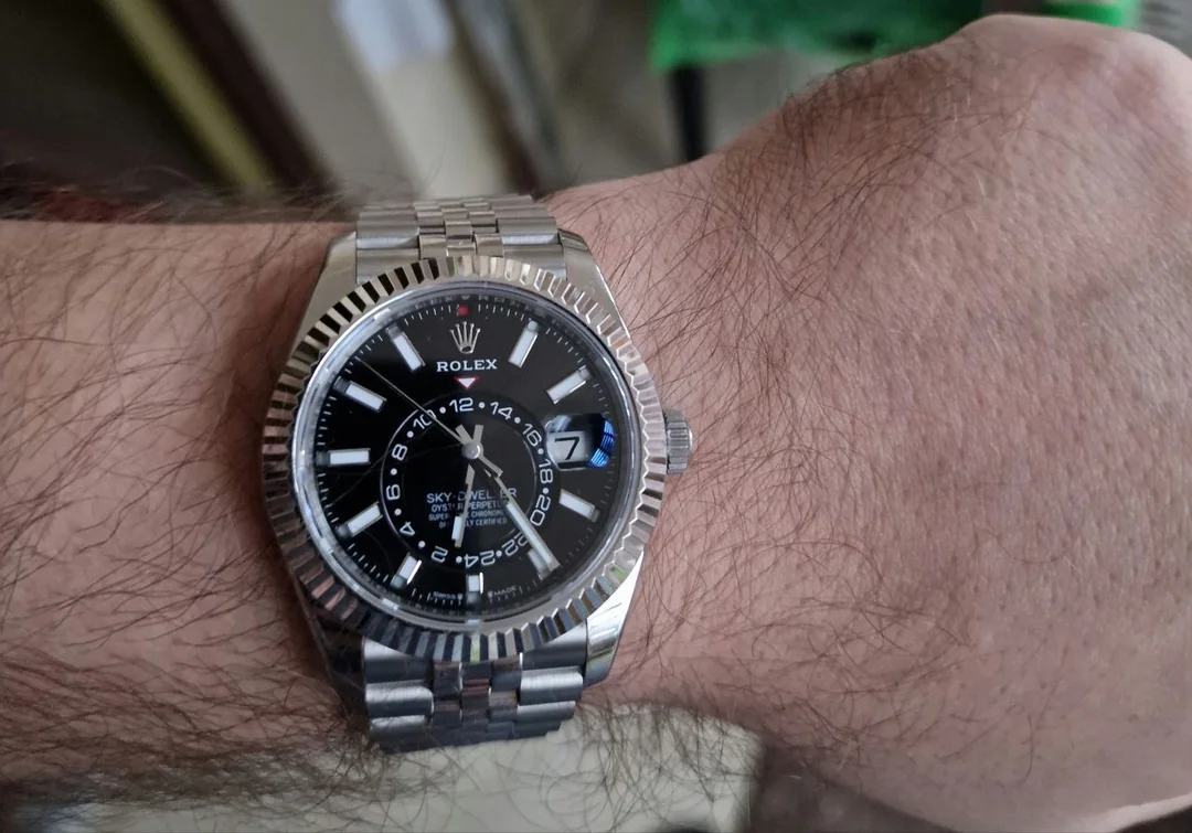 Super Clone Rolex Sky Dweller Black Dial