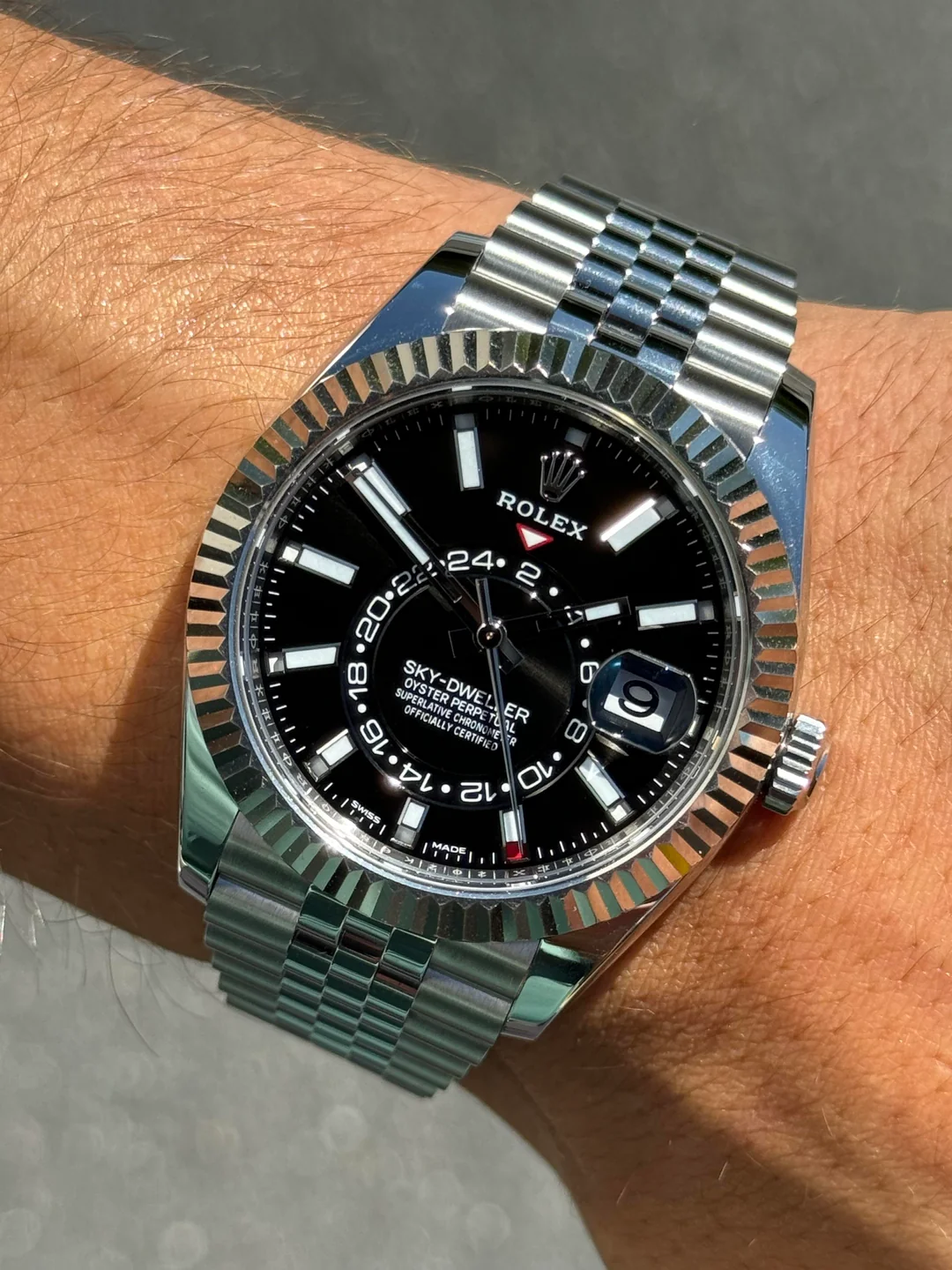 Super Clone Rolex Sky Dweller Black Dial
