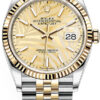 Replica Rolex Datejust 36mm Gold Palm Motif Dial 126233