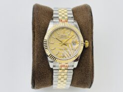 Replica Rolex Datejust 36mm Gold Palm Motif Dial 126233 2