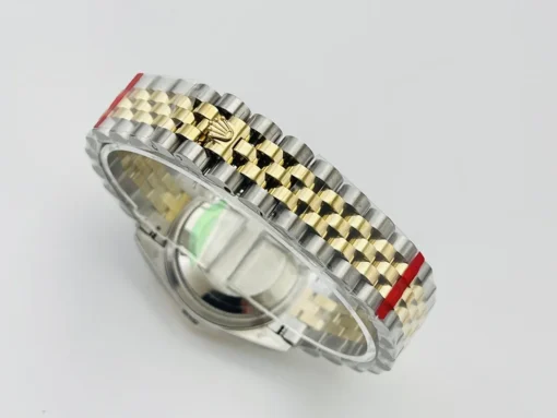 Replica Rolex Datejust 36mm Gold Palm Motif Dial 126233 5