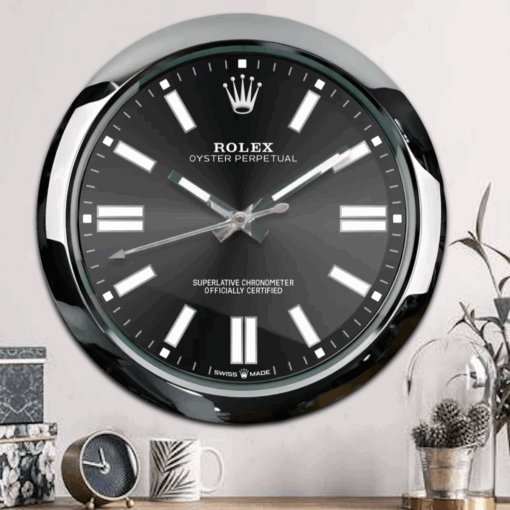 ROLEX WALL CLOCK – OYSTER PERPETUAL BLACK 3.png