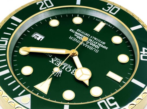 ROLEX WALL CLOCK – SUBMARINER GREEN GOLD 3.jpg