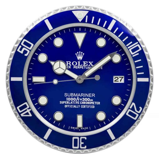 ROLEX WALL CLOCK – SUBMARINER VIVID BLUE DIAL.jpg