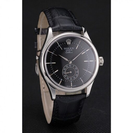 Fake Rolex Cellini 38mm Black Dial REP016790