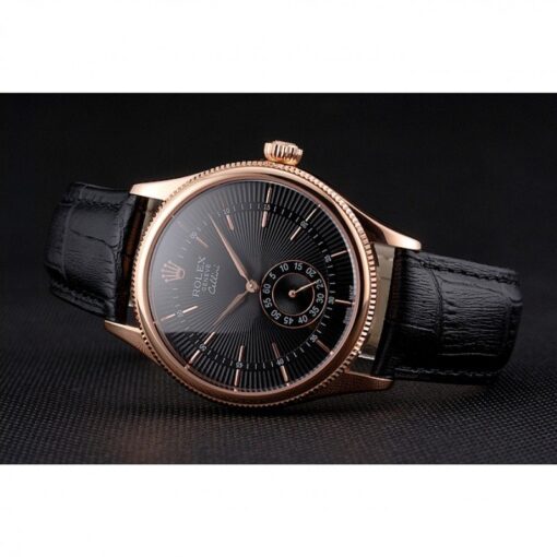 Super Clone Rolex Cellini 38mm Black Dial REP016792