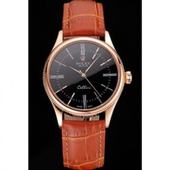 Rolex Super Clone Cellini 38mm Black Dial REP016794