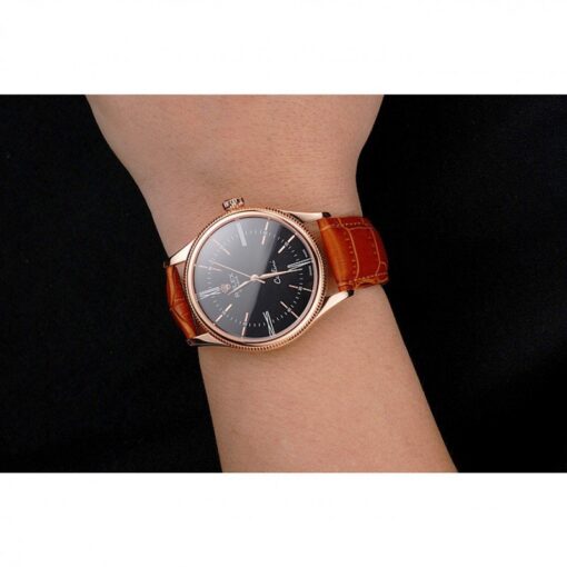 Rolex Clone Watches Cellini 38mm Black Dial REP016794