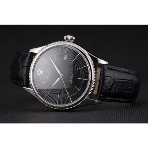 Super Clone Rolex Cellini 38mm Black Dial REP016796
