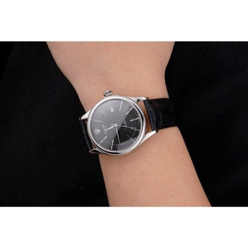 Rolex Clone Watches Cellini 38mm Black Dial REP016796