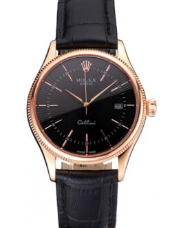 Replica Rolex Cellini 38mm Black Dial REP016799