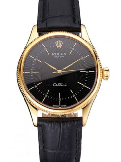 Replica Rolex Cellini 38mm Black Dial REP016803