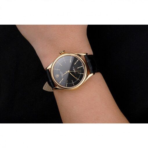 Rolex Clone Watches Cellini 38mm Black Dial REP016803