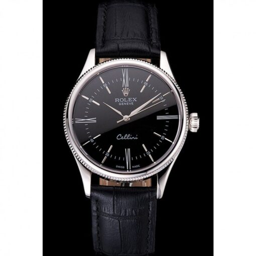 Rolex Super Clone Cellini 38mm Black Dial REP016804