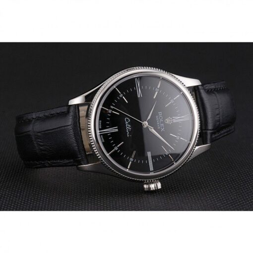 Super Clone Rolex Cellini 38mm Black Dial REP016804