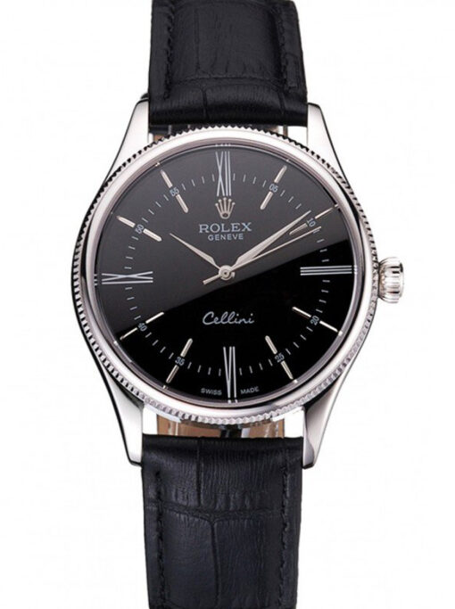 Replica Rolex Cellini 38mm Black Dial REP016804