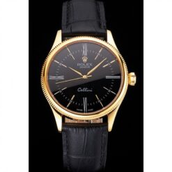 Rolex Super Clone Cellini 38mm Black Dial REP016814