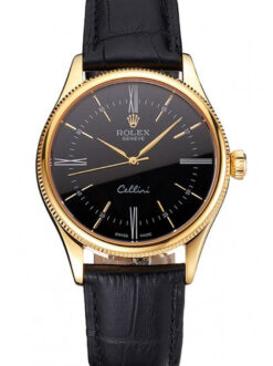 Replica Rolex Cellini 38mm Black Dial REP016814
