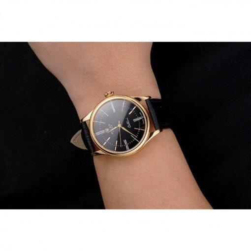 Rolex Clone Watches Cellini 38mm Black Dial REP016814