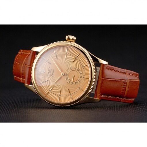 Super Clone Rolex Cellini 38mm Gold Dial REP016789