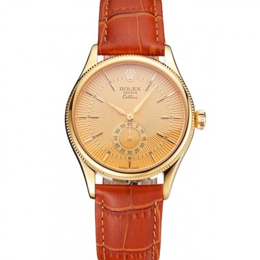 Replica Rolex Cellini 38mm Gold Dial REP016789