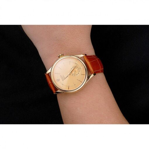 Rolex Clone Watches Cellini 38mm Gold Dial REP016789